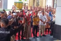 TIBA: Kajati Bengkulu Saiful Bahri Siregar tiba di Bengkulu disambut Forkopimda. Kamis-30-04-2026.-- FOTO//WINDI.
