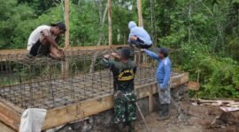 Pembangunan Jembatan Gantung Garuda di Desa Lubuk Bingin Baru Rejang Lebong mencapai 61 persen. Gotong royong TNI dan warga menjadi kunci percepatan pembangunan akses penghubung desa.