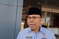 SAMPAIKAN: Sisten I Setda Provinsi Bengkulu, Khairil Anwar, menyatkan Pemprov Bengkulu menggagas pemindahan makam Pahlawan Nasional Fatmawati Soekarno ke Bengkulu. Kawasan makam direncanakan menjadi wisata religi dan simbol nasional baru di Bengkulu. (RABU-06-05-2026)-- FOTO: HANDI//MBG