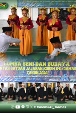 Korem 041/Gamas Lestarikan Budaya Bangsa, Ajang Seni Jadi Perekat Kebersamaan Antar Satuan