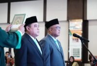 Pelantikan Dirut Bank Benngkulu Iswahyudi dan Aprikie Putra Wijaya sebagai Komisaris Independen