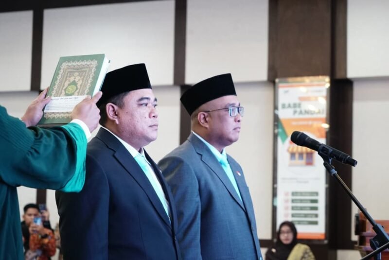 Pelantikan Dirut Bank Benngkulu Iswahyudi dan Aprikie Putra Wijaya sebagai Komisaris Independen
