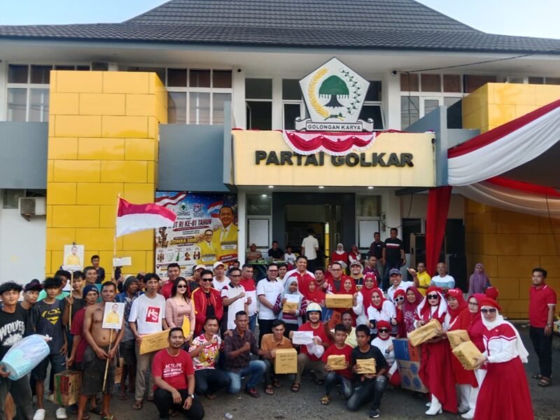 DPD Partai Golkar Provinsi Bengkulu merayakan HUT ke-81 RI bersama masyarakat sekaligus memperkuat gagasan kantor Golkar sebagai rumah aspirasi warga.