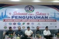 Aliansi Serikat Pekerja/Serikat Buruh Bengkulu resmi dikukuhkan. Peningkatan upah bongkar muat dan perlindungan hak pekerja menjadi agenda utama perjuangan.